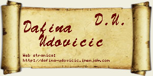 Dafina Udovičić vizit kartica
